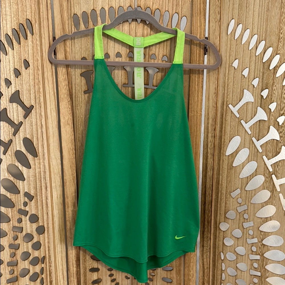 Nike Women's Just Do It Green Tank Top Sz M